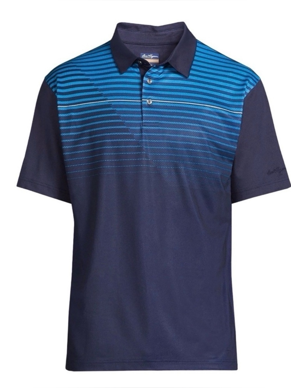 Ben Hogan Golf Polo Shirt 2XL Blue Striped Performance Athletic